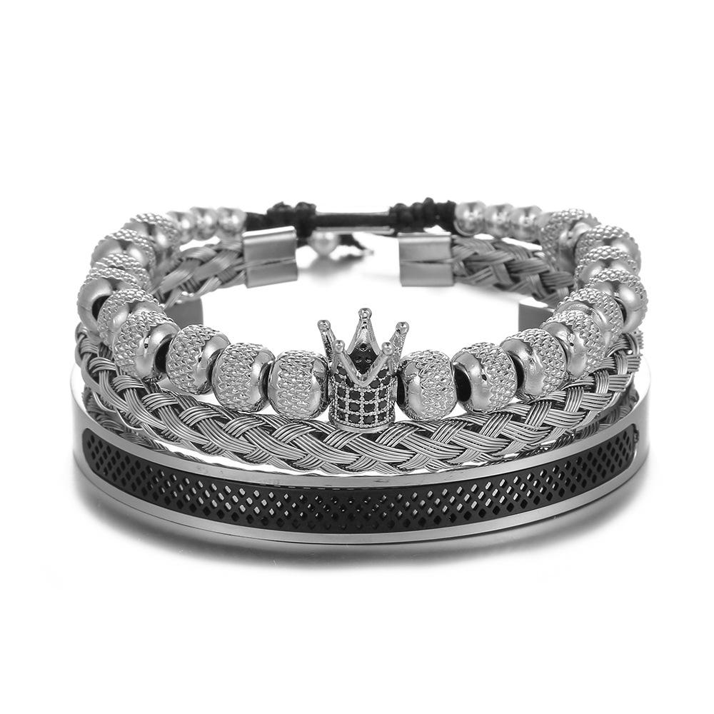 

JYL TS Bracelet Men s Roman Letter Hexagonal Set Enhances Wisdom & Stability ZJ5152 темно-коричневий колір