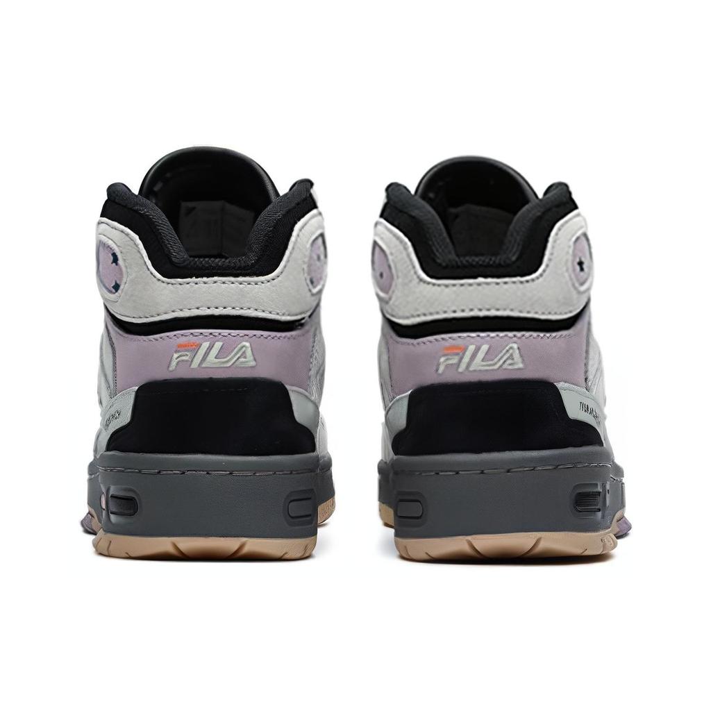 Fila Fusion Teratach Heritage Basketball Mid Top Retro Basketball Shoes Women Sneakers Black Gray T12W141219FBA