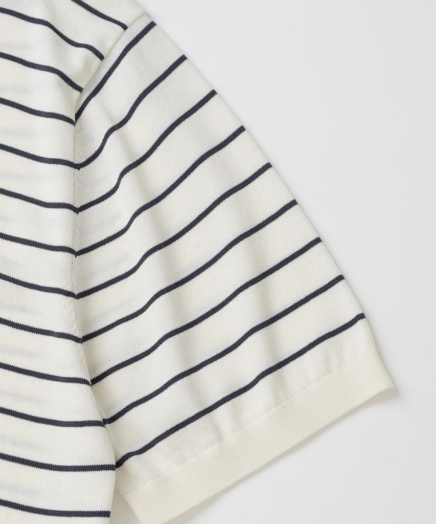 XOX Basic Cool Henley Neck Crop Short Sleeve Knit [Ivory St]