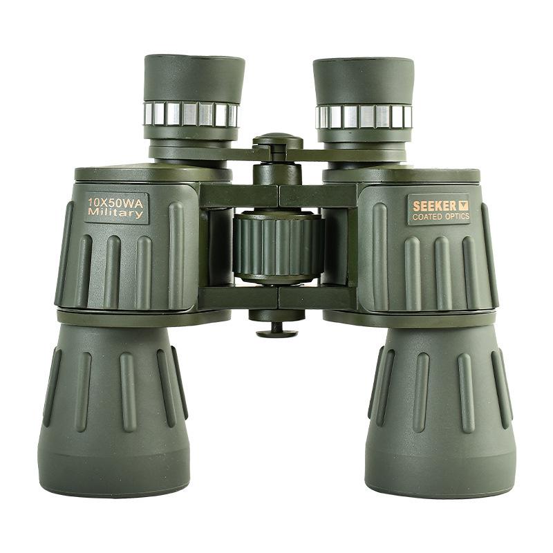 

HD 10X50 Military Green Binoculars: Large Eyepiece, Low Light Night Vision, Astronomical-Grade.