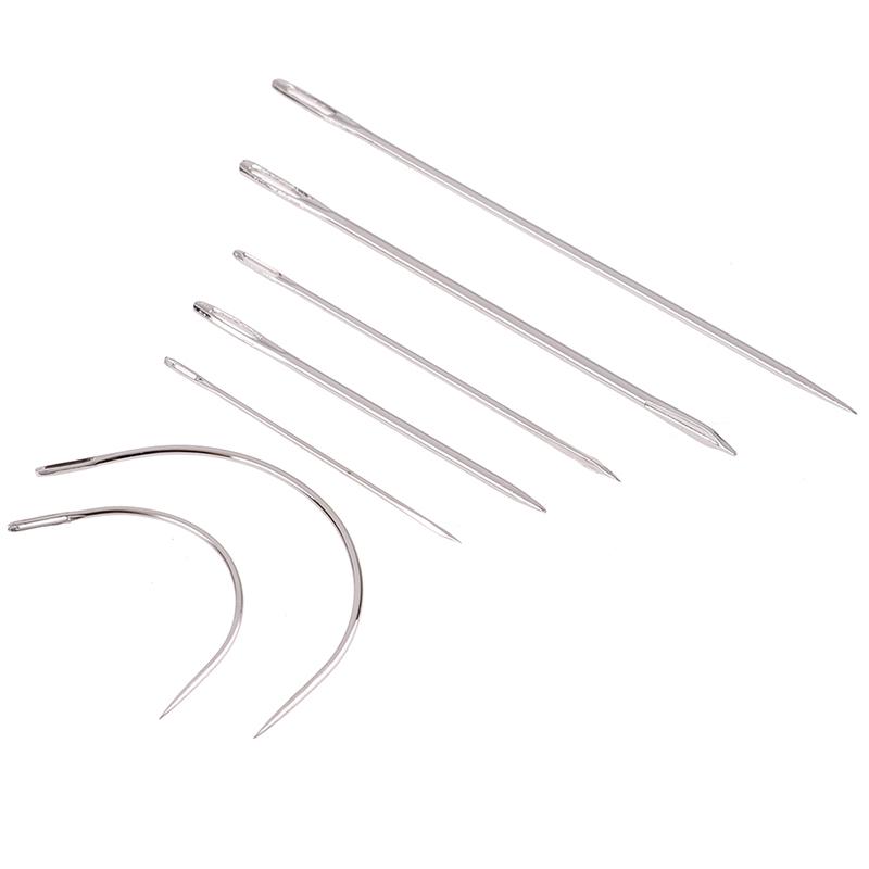 1 sada kožených šicích jehel, šídlo, jehla, nit, náprstek, nástroj na opravu bot