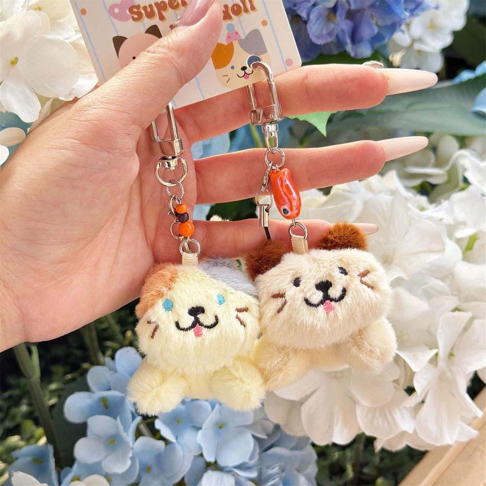 2pcs Zinc Zinc Alloy Couple Pendants Mini Bag Charm Cute Angry Cat Keychains  Friends