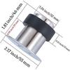 4pcs Adhesive Stainless Steel Door Stop, 1.8" Floor Mounted Door Stopper Doorstop