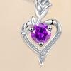 Yousheng 1 Pair Hoop Earrings Shining Cubic Zirconia Geometric High-end Pendant Dress Up Hypoallergenic Rose Flower Heart Dangle Earrings Fashion