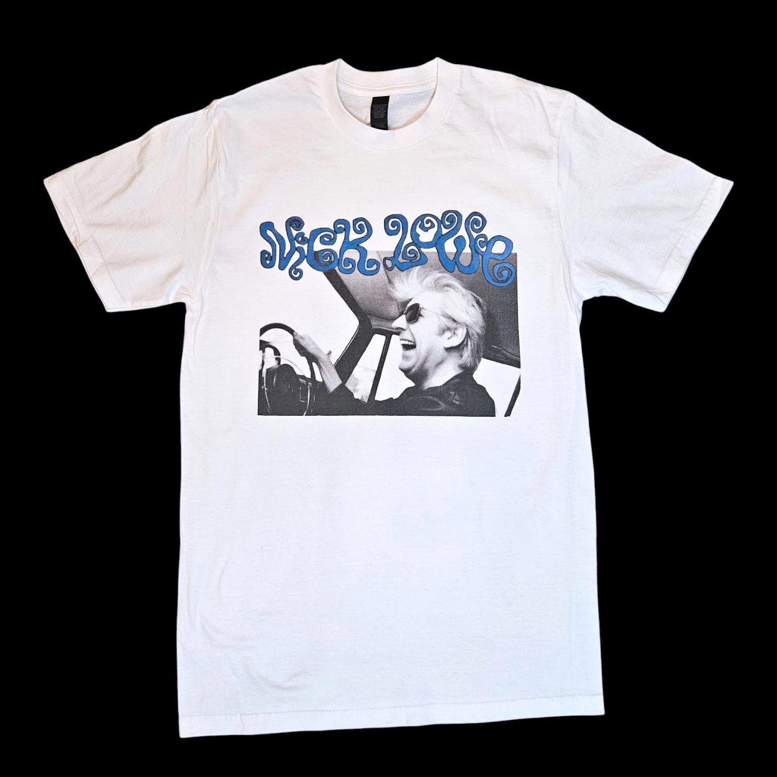 Nick Lowe 90s Concert Impossible Birds White T-Shirt S