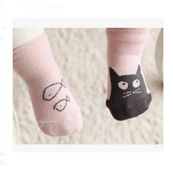 Șosete din bumbac pentru fete vară plasă subțire respirabilă drăguț desene animate șosete pentru copii copil mic fete șosete roz