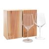 Wired Beans Eternal Bordeaux Set of 510ml Wine In a Japanese Cedar Box Glasses, K, 2, Glasses,