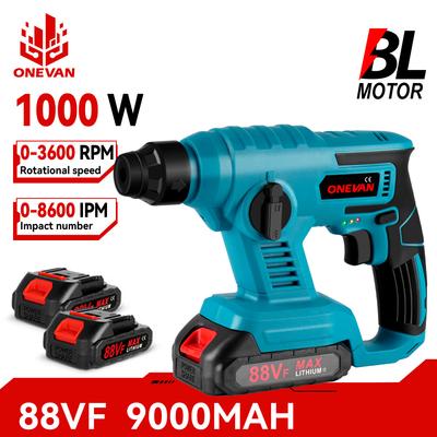 Trapano elettrico a percussione multifunzione portatile senza fili ricaricabile da 1000 W e 3600 giri/min per batteria Makita da 18 V