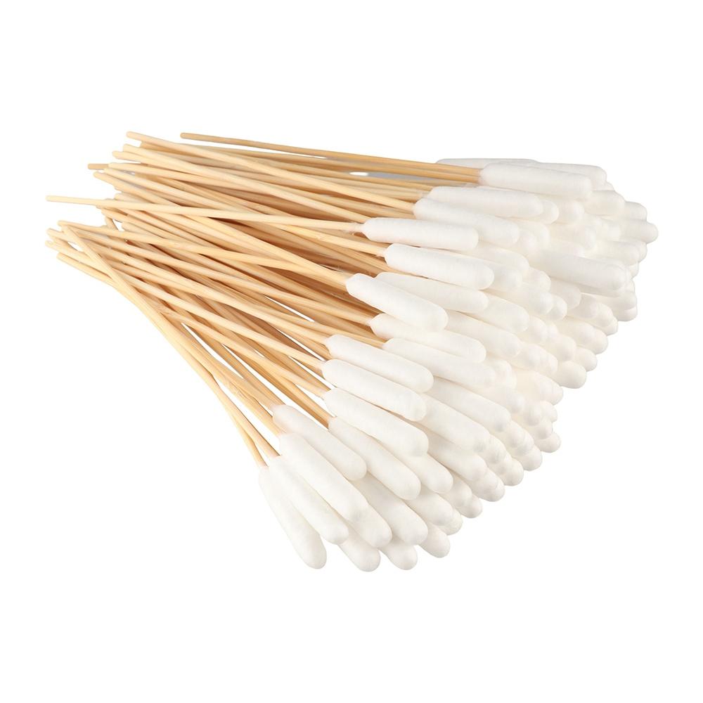 50pcs 15cm Pet Cotton Swabs Disposable Pet Ear Wash Cotton Ball Dog Cotton Buds  for Cats Puppy