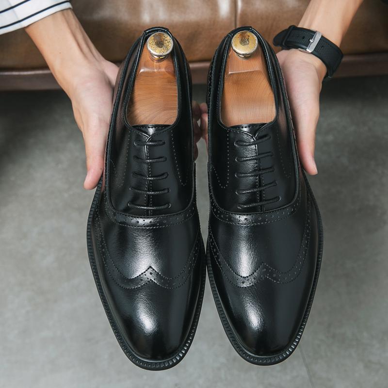 Leather Shoes For Man Genuine Leather Big Size Shoes High Quality Designer Formal Shoes Casual Shoes Business