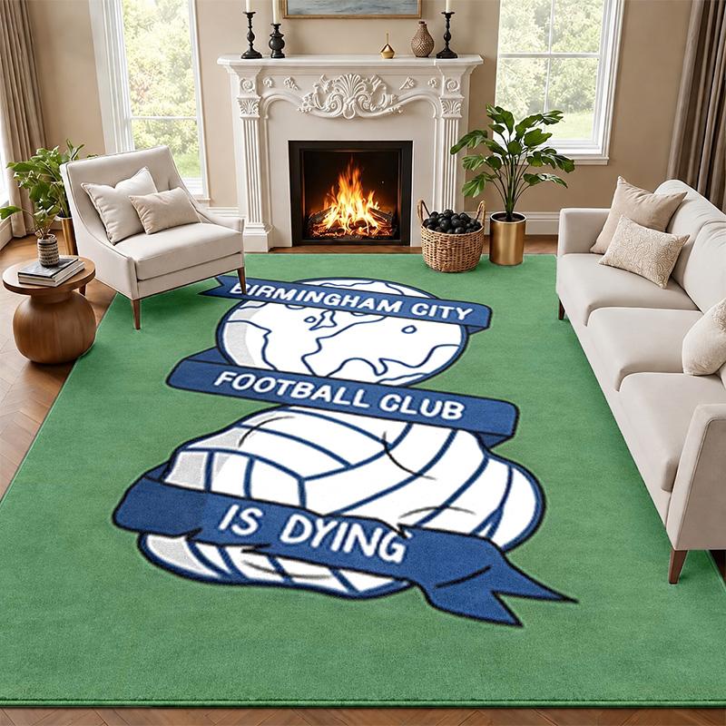 Birmingham City FC Carpet Door Mat for Living Room or Bedroom Protective Mat Under Chair Office Decoration Christmas Gift Birthday Present