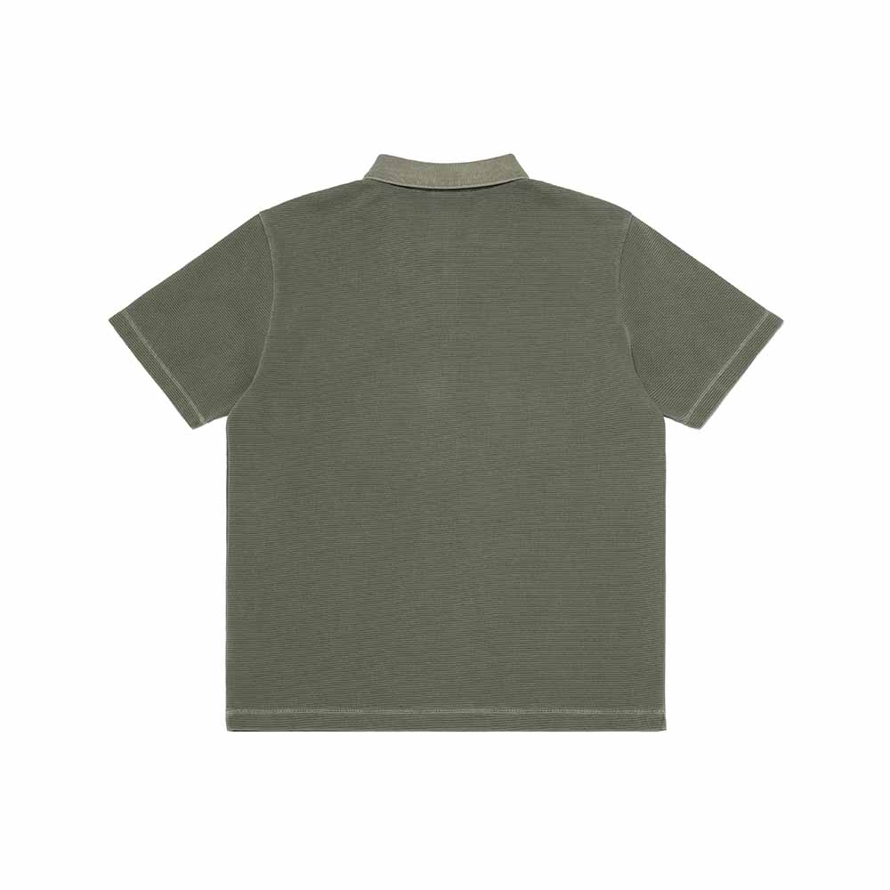 KODAK Aerocool Waffle Washed Collared T-Shirt Khaki