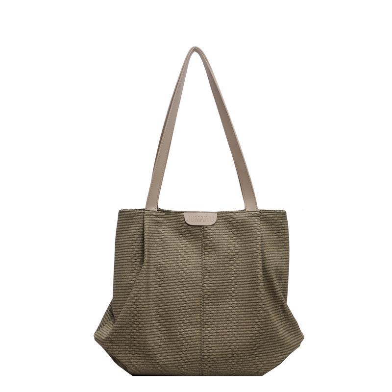 2026 Japanese Casual Women's Solid Color Large Tote Bag for College and Commute