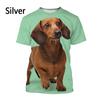 Cute Dachshund Graphics T-shirts Summer Fashion Short Sleeve 3D Funny Dog Printed T Shirts Casual Streetwear Oversized Mens Tees
