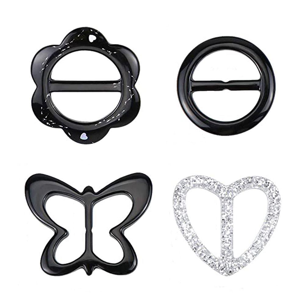 Heart Clothes Decoration Garment Accessories Flower T Shirt Clips Resin Scarf Buckle Garment buckle