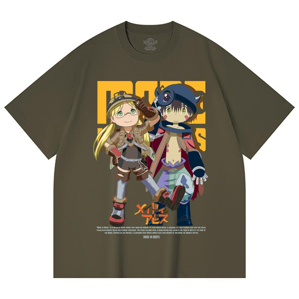 230 Gsm 100% Cotton Made in Abyss V1 Print Unisex Heavy Cotton T Shirt