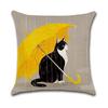 Cushion Cover, Scandinavian Set of 4, 45x45, Flax, Simple, Cushion Cover, Stylish, Classic, Sofa Backrest, Body Pillow, For Car, Interior Decoration,