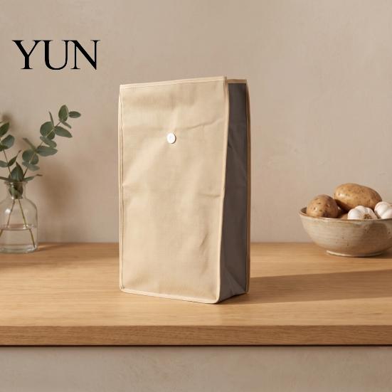Vegetable Storage Bags Reusable Self Sealing Potato Onion Bags, Light Blocking Bag with Side Home Kitchen Supplies Zipper, Non-woven Fabric