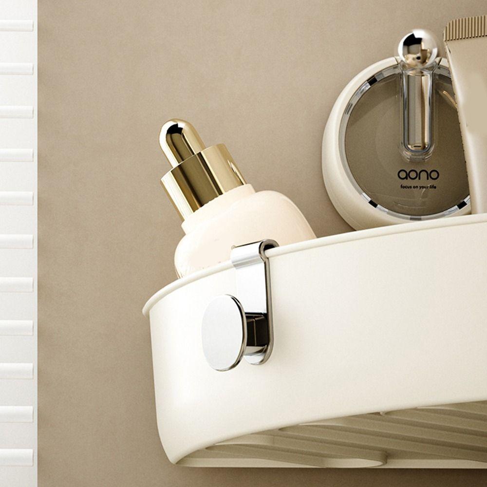 Wall Mounted Shower Storage Rack Plastic Shampoo Storage Rack Durable Corner Storage Shelf  Kitchen