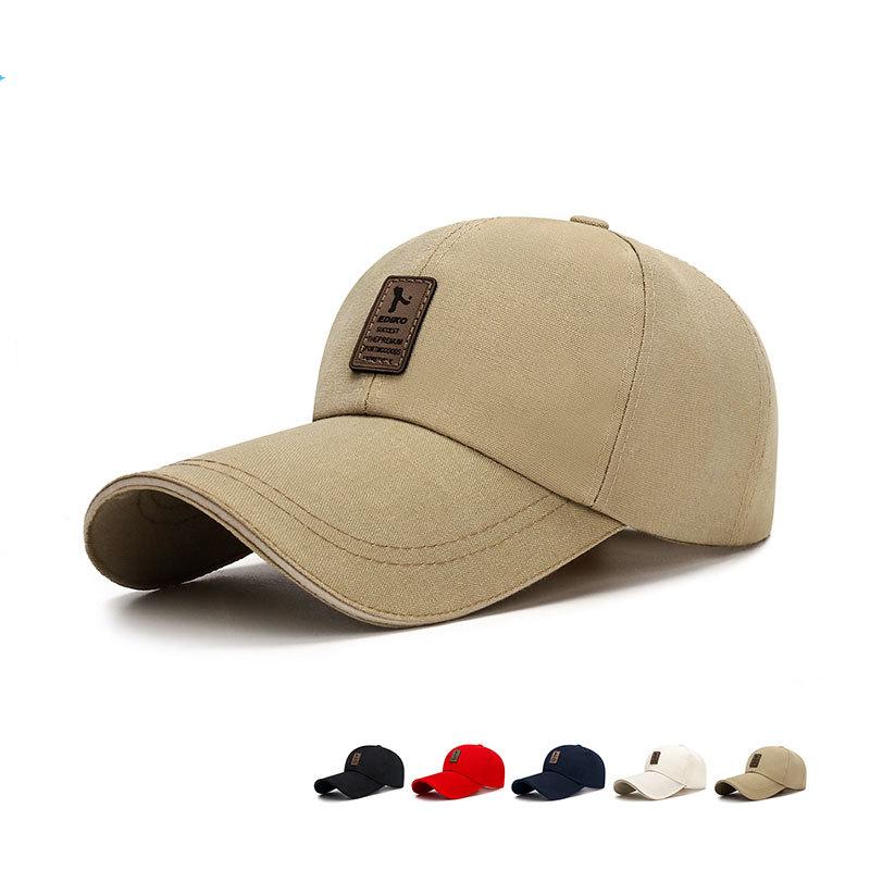 3.93 Inch Extended Brim Sandwich Baseball Hat Adjustable Classic Dad Hat Sun Protection Sport Hats Canvas Cap