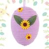 Silver Easter Egg Ornaments Hanging Ornament Set Diy Crochet Sunflower Easter Eggs Holiday Pendent Reflective Glass Disco Ball