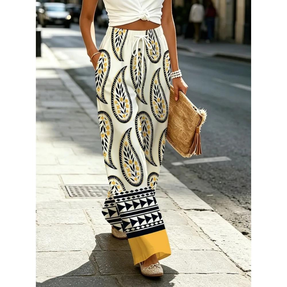 Striped Loose Wide-leg Pants Thin Slouchy Straight Casual Pants Women Drawstring Floor Length Pants Lazy Sweatpants 2026 Summer
