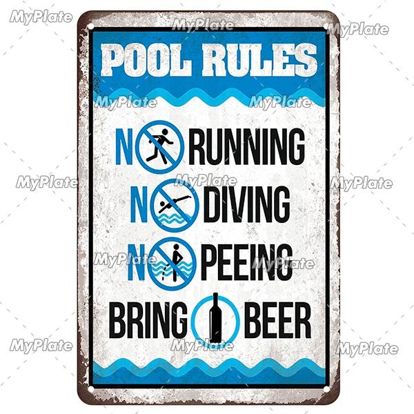 [MaPalte] Vintage Warning Sharks Metal Sign Tin Sign Decoration Plaque Home Wall Decor Bar Sign Home Decor Poster Drop Shipping