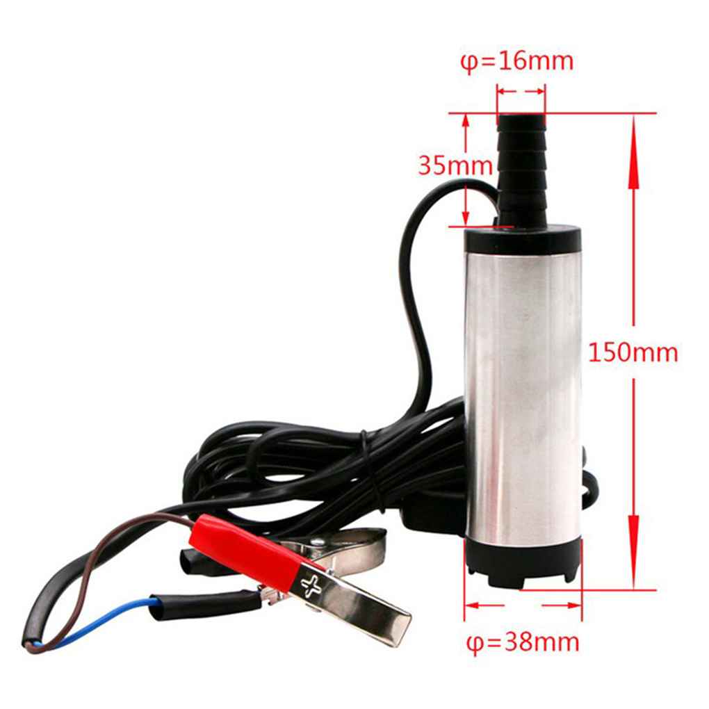 Oil Liquid Diesel Fuel Pump DC 12/24V Transfer Pump 38mm