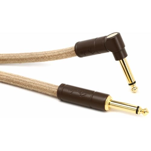 Fender 10' Angled Cable, Pure Hemp Natural, 0990910021