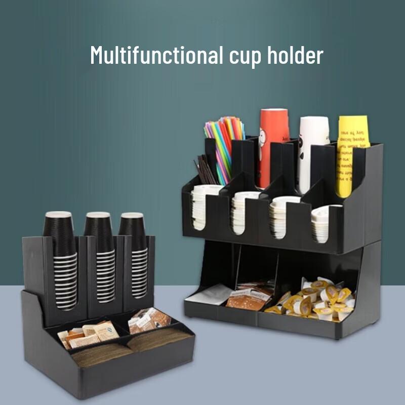 Multifunkční papírový dávkovač na kelímky se 4 přihrádkami