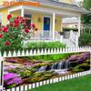 Spring Summer Tropical Plant Stream Fence Banner Outdoor Decor