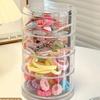 Rotatable Base Rotatable Storage Box Four‑layer Hair Clip Container Hair Tie Holder  Bedroom