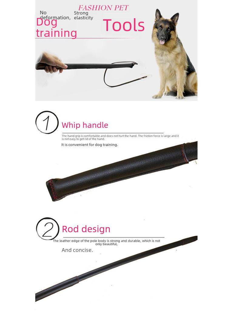 Bicz do szkolenia psów ze skóry bydlęcej dla owczarków niemieckich i psów pracujących