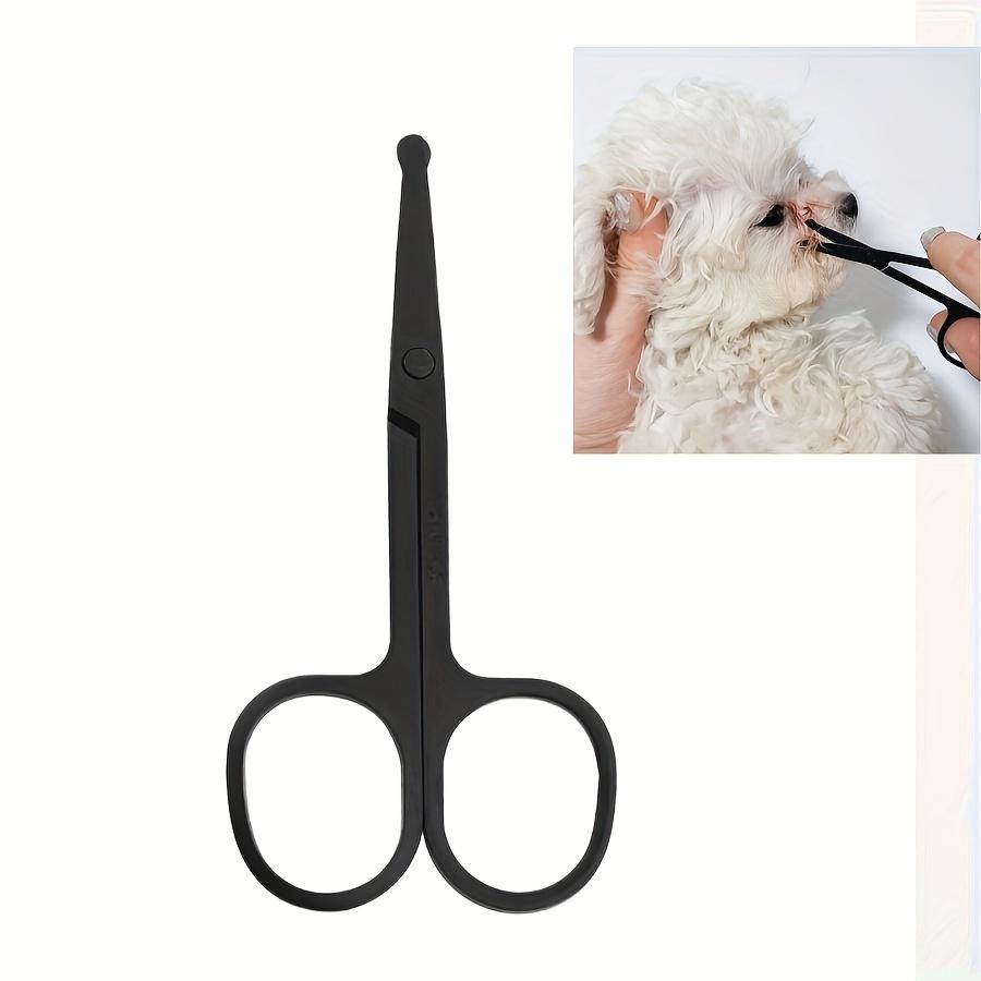 Pet Safe Round-Tip Stainless Steel Scissors - Dog And Cat Eye Trimming, Easy to Clean - 1pc Pet Scissors