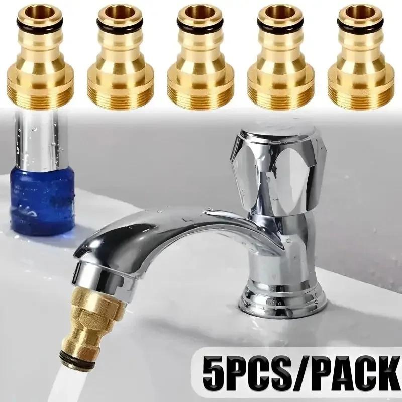 2Pcs Universal Tap Kitchen Adapters Brass Faucet Watering Garden Tools Tap Connector Mixer Hose Adaptor Basin Fitting