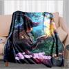1PC Custom Name Witchcraft Forest flannel blanket versatile,all-season throw suitable for the living room,bedroom,camping,travel,and gift