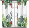 Cortinas Verdes Rústicas con Hojas Verdes Tropicales de Verano Hojas Estética Botánica Estampado Tratamientos de Ventana Cortinas Oscurecimiento de Habitación Poliéster Con Bolsillo para Barra