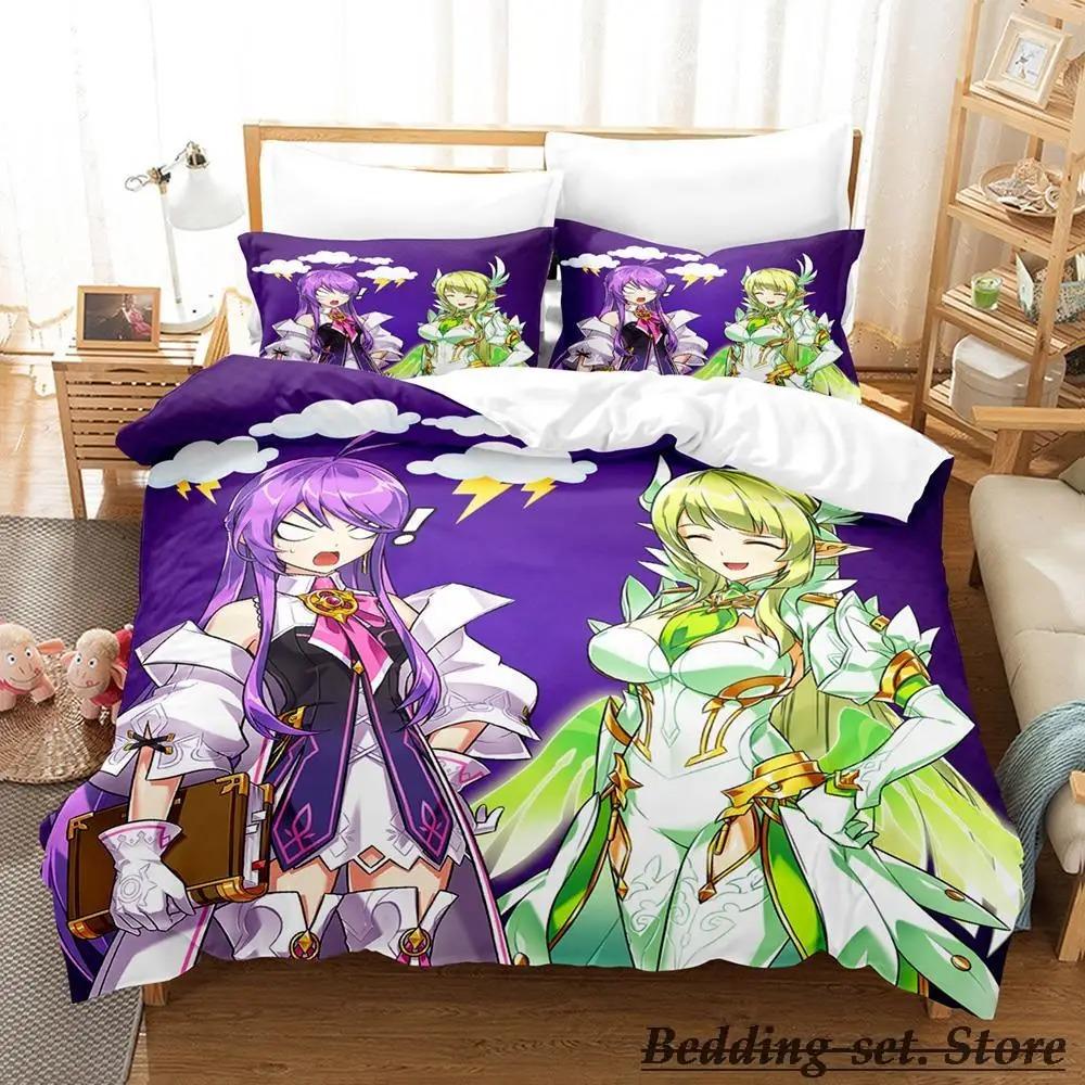 

New Elsword Bedding Set Single Twin Full Queen King Size Bed Set Adult Kid Bedroom Duvetcover Sets Anime parure de lit Bed 70x133cm 2pcs