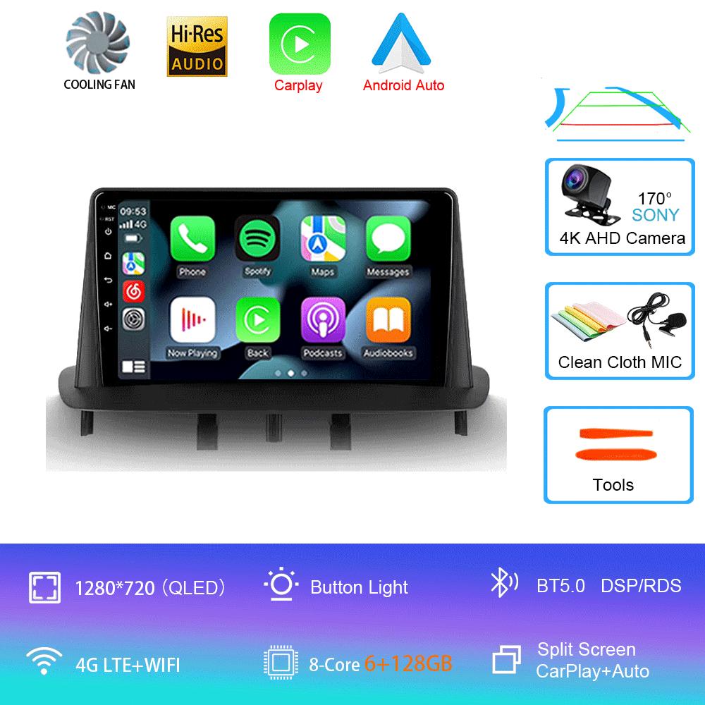 Android 14 Video Player  Car Radio For Renault Megane 3 2008 - 2014 Multimedia Navigation GPS No 2din 2 Din Dvd