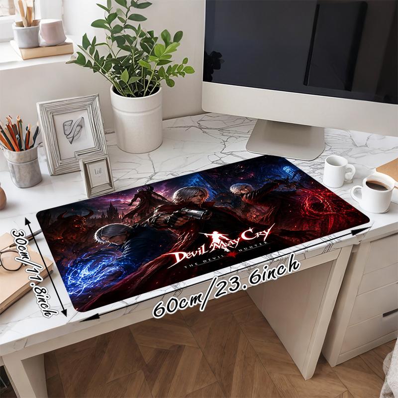 1Pc Devil May Cry Dante'S Inferno Gaming Mouse Pad Keyboard Desk Mat Non-slip Rubber Lock Edge Waterproof Computer Mousepad for Office Home Decor S122