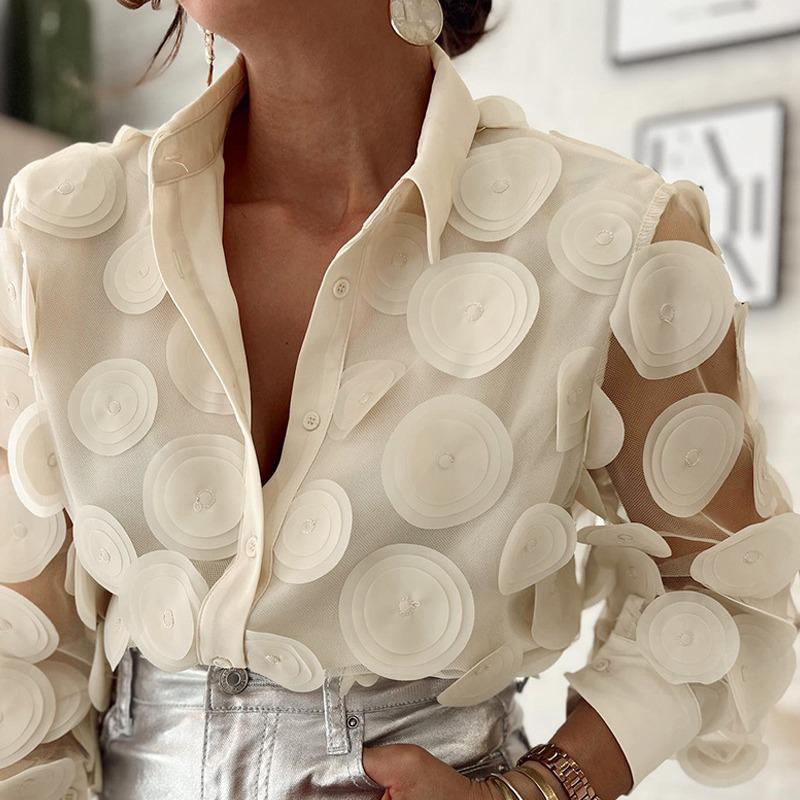 

Mesh Sleeve Shirt L абрикосовий