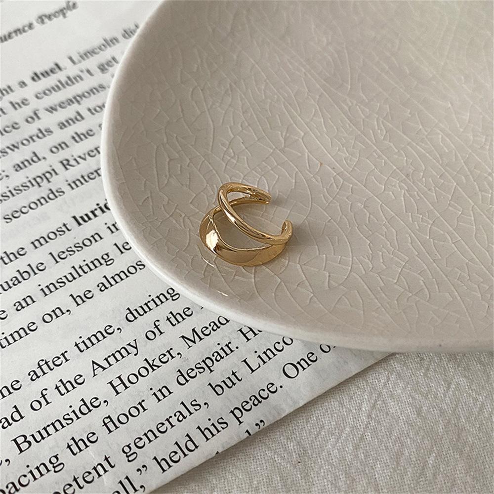 Женские серьги-клипсы без прокола, двойные, С-типа, простые, в стиле ins, серьги-клипсы для козелка, серьги с дизайном, холодный ветер