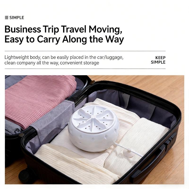 Powerful Dishwasher Portable Electric Cleaning Device ABS Texture Clothing Washing Machine for Travel Kitchen Home Use