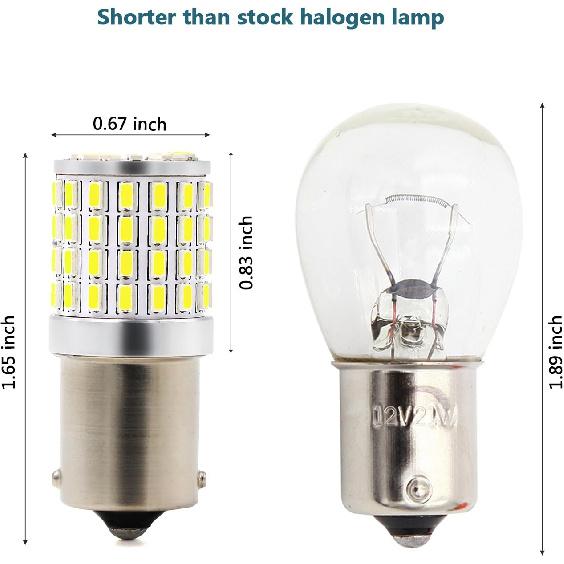 PHINLION 2000 Lumens 7506 1156 LED Reverse Light Bulbs, Super Bright 3014 72-SMD BA15S 1073 1141 LED Backup Bulb for Back Up Brake Stop Tail Lights,