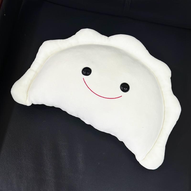 Cute Polish Dumplings Plush Toy Delicious Food Pillow Bedhead Sofa Bedroom Pillow Cushion Dormitory Bed Backrest Gift for Friend