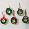 Christmas Wreath Decoration Mini Wreath with Bow And Bell Artificial Greenery Wreath for Tree Door Wall Holiday Home Decoration