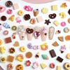 Random Mixed Cartoon Food Play Biscuits Donuts Chocolate Resin Nail Art DIY Cream Glue Hair Clips Mixed