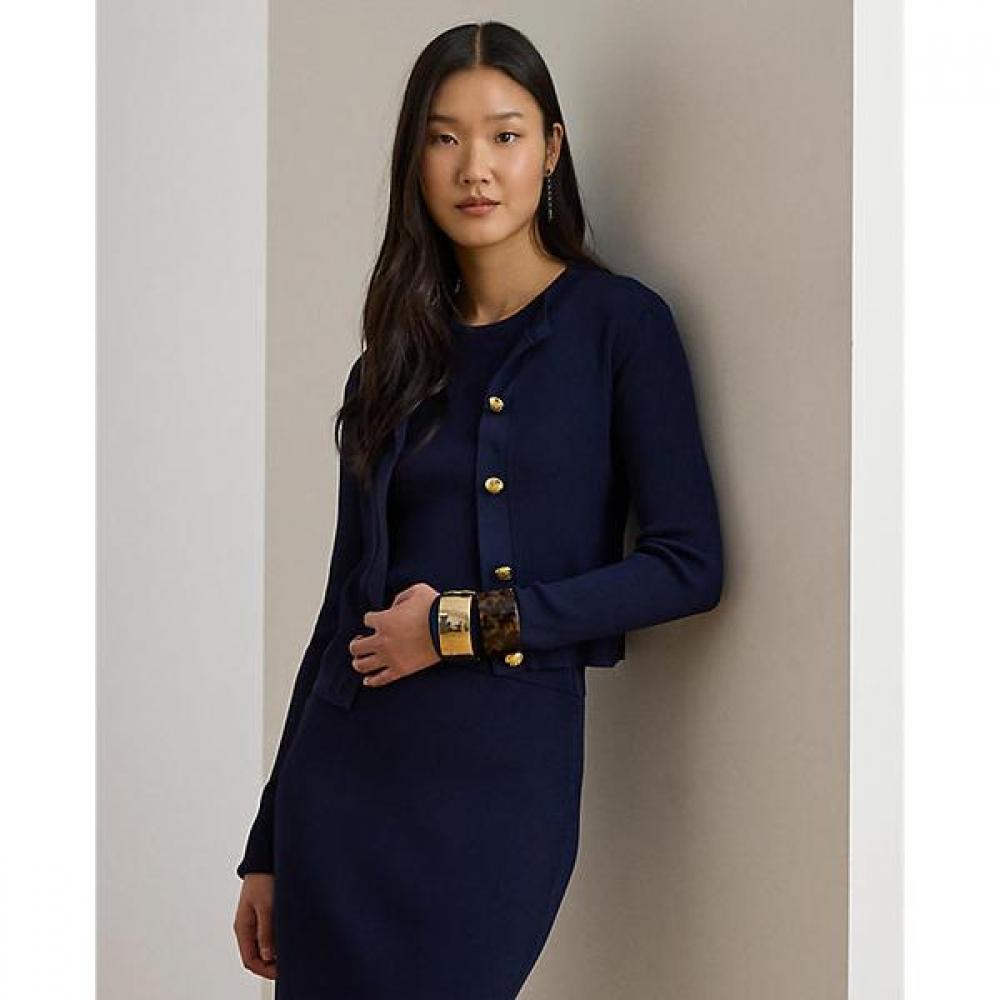 Lauren Ralph Lauren Knit Crewneck Cardigan Wmlrswes6820895410 XS