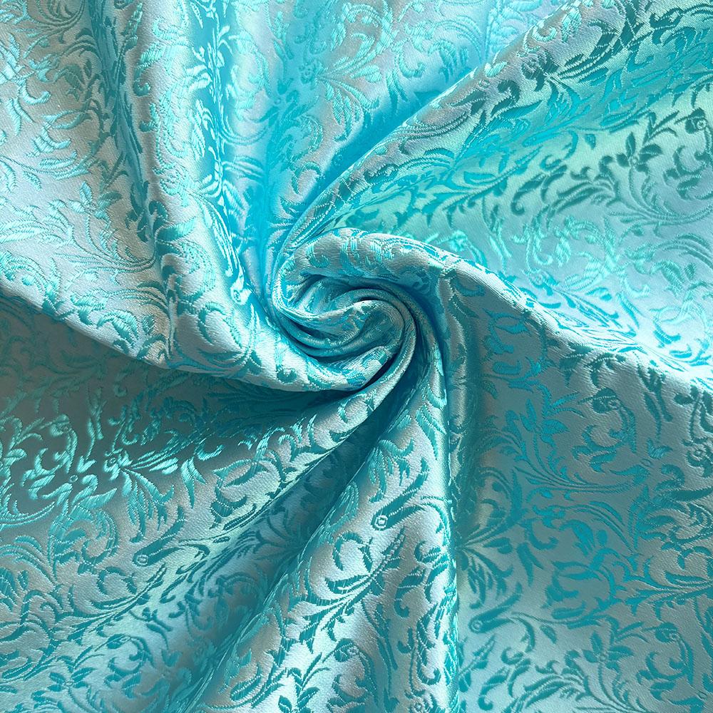 Brocade Jacquard Wheat Flower Pattern Damask Fabric For Silk Satin Girl's Dress Cheongsam Costume Curtain DIY Quilting Patchwork