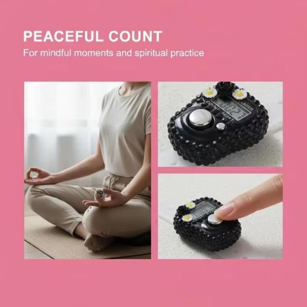 LCD Display Digital Finger Counter Reset Button Manual Click Counter for Prayer